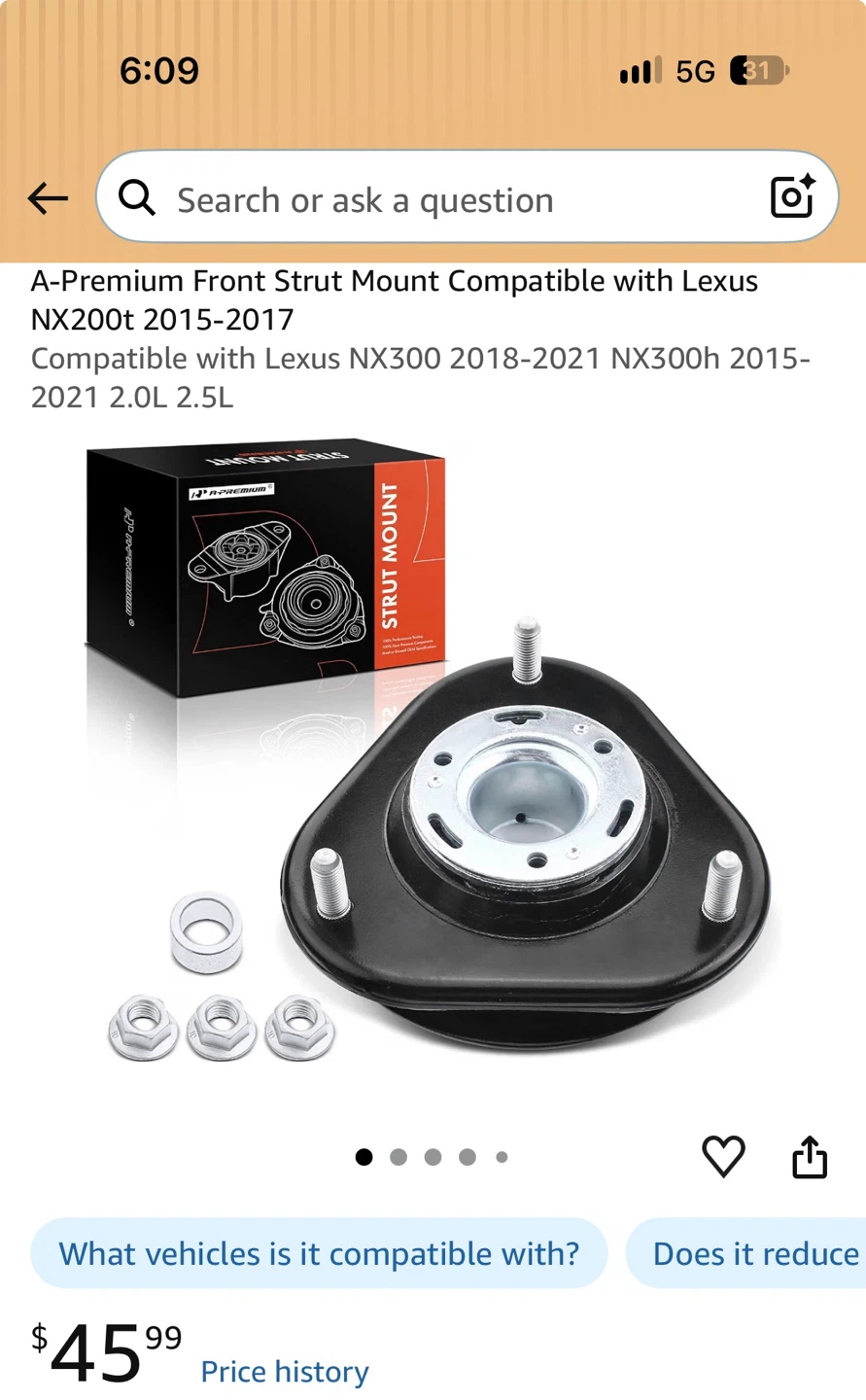 A-Premium Front Strut Mount for Lexus