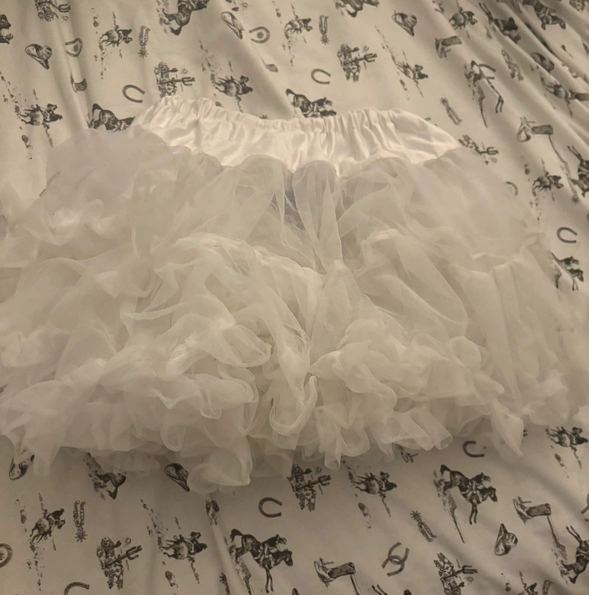 White Tulle Petticoat Skirt