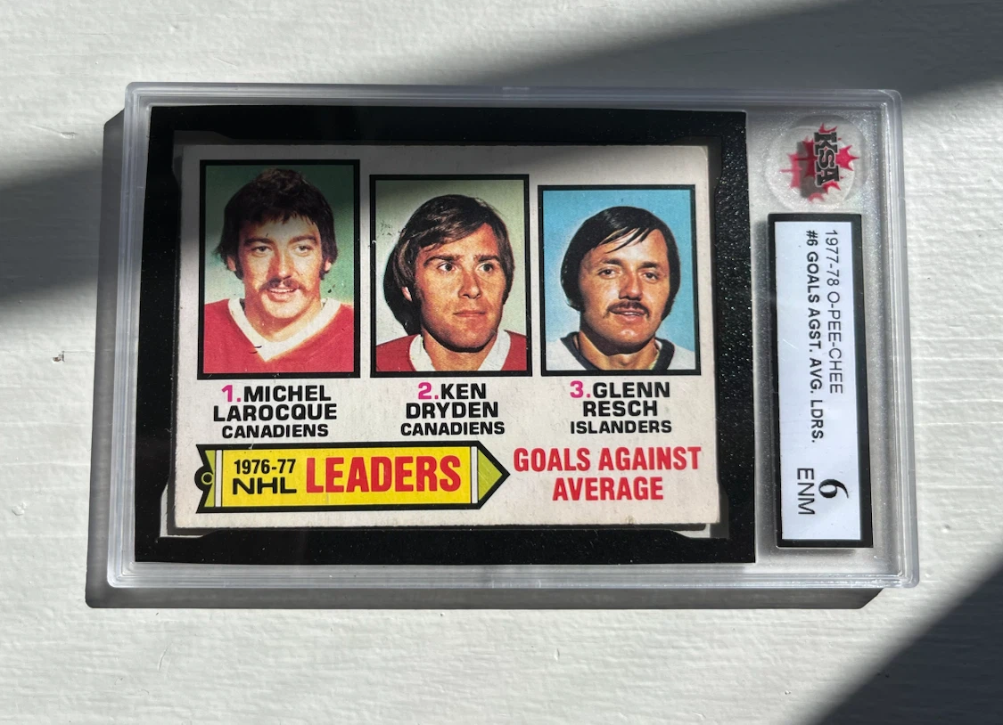1977-78 O-Pee-Chee NHL Leaders Hockey Card #6 KSA Graded