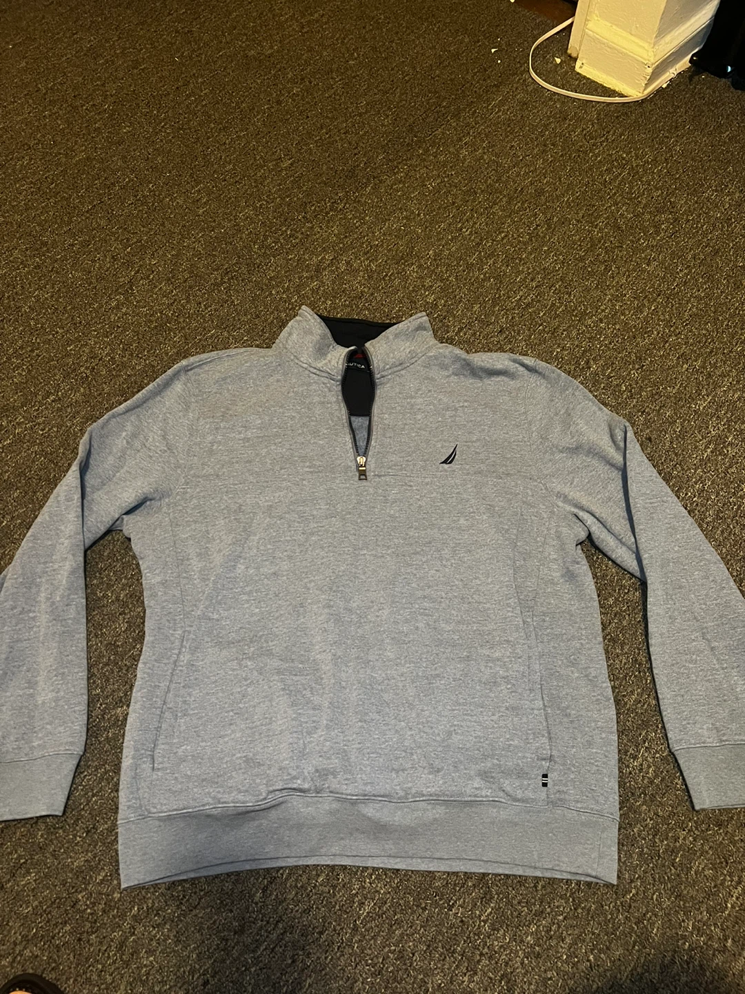 Nautica Blue Quarter-Zip Sweatshirt XL - photo 2