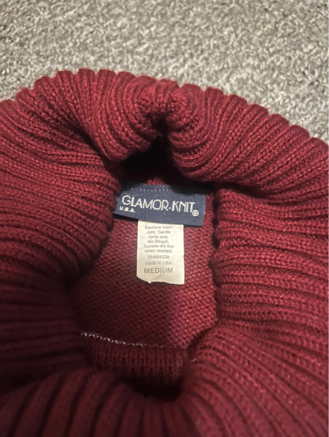 GLAMOR-KNIT Burgundy Snowflake Sweater - photo 3