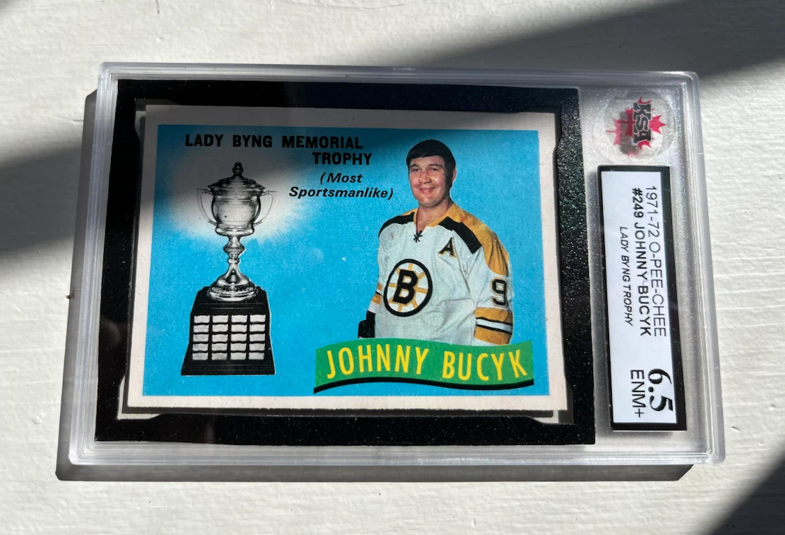 1971-72 O-Pee-Chee Johnny Bucyk Card #249 KSA 6.5