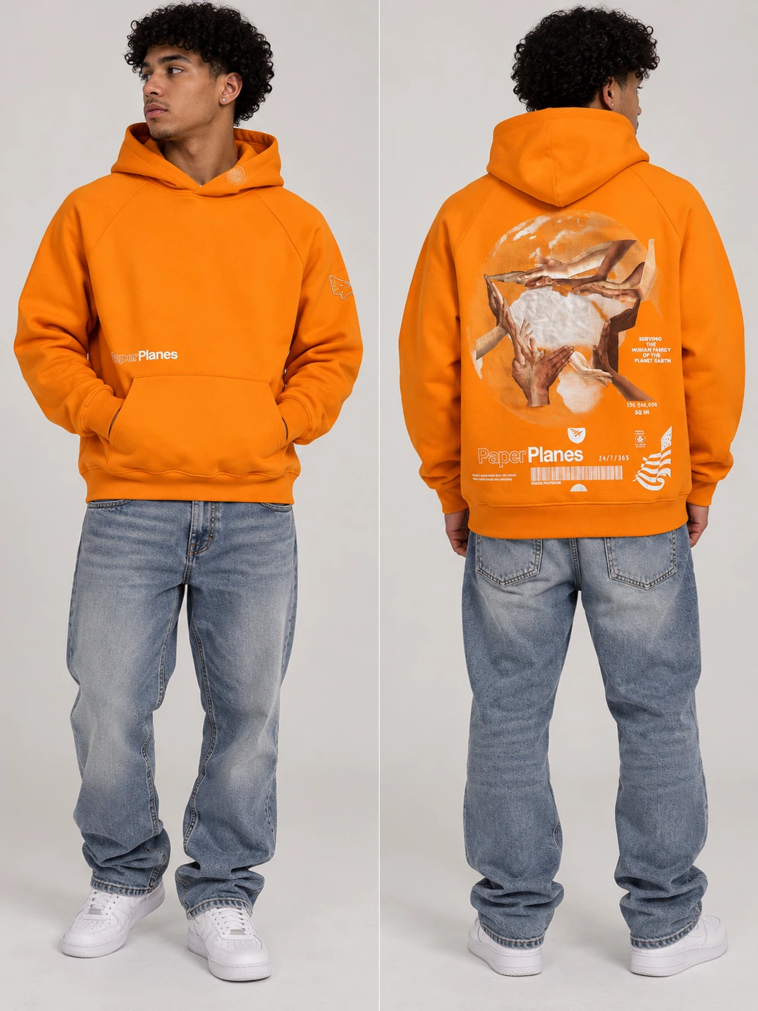 Paper Planes Orange Hoodie