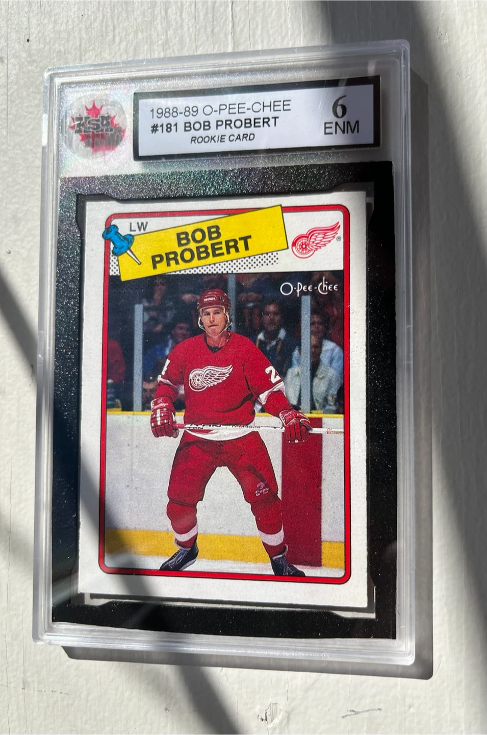 1988-89 O-Pee-Chee Bob Probert #181 KSA Graded 6 ENM