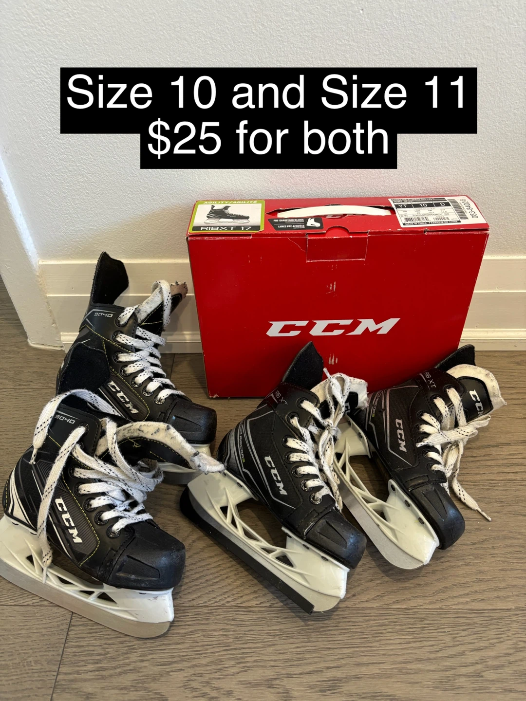 CCM Hockey Skates for kids Size 10 and 11