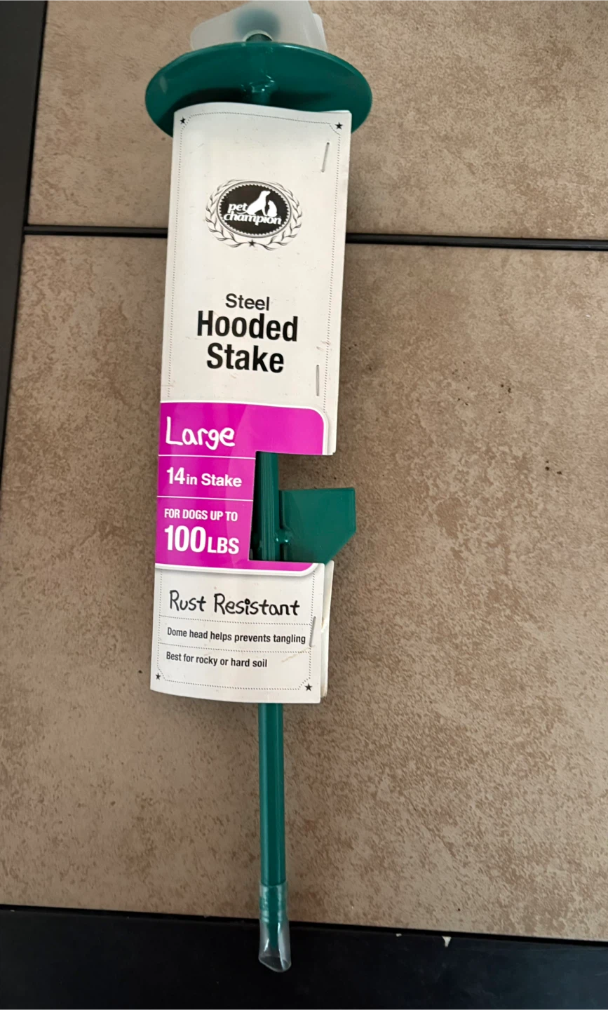 Pet Champion Steel Hooded Stake Large