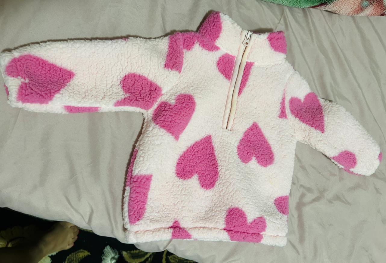 Carter's Heart Print Fleece Pullover 6m - photo 2