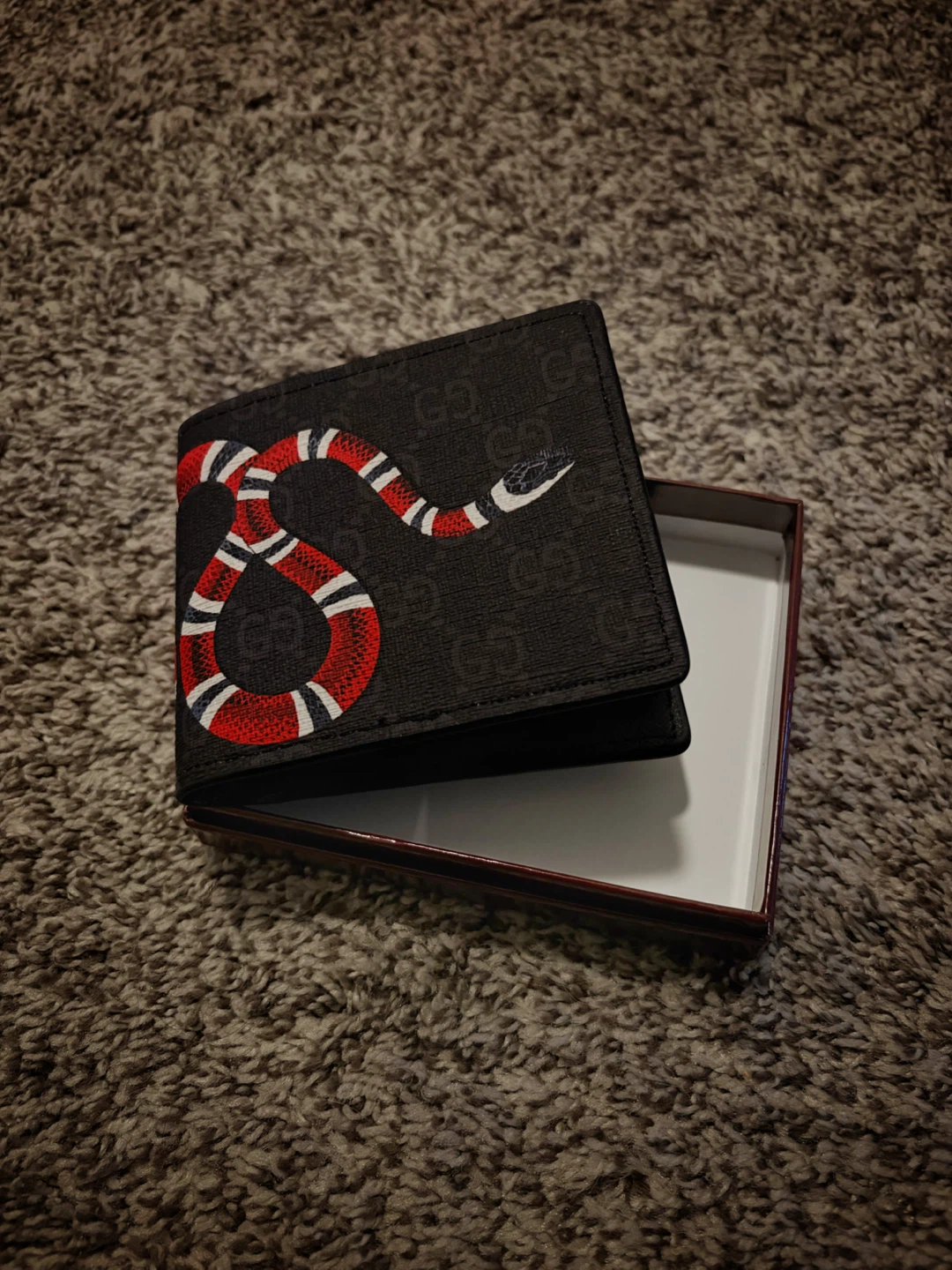 Gucci Kingsnake GG Supreme Bifold Wallet