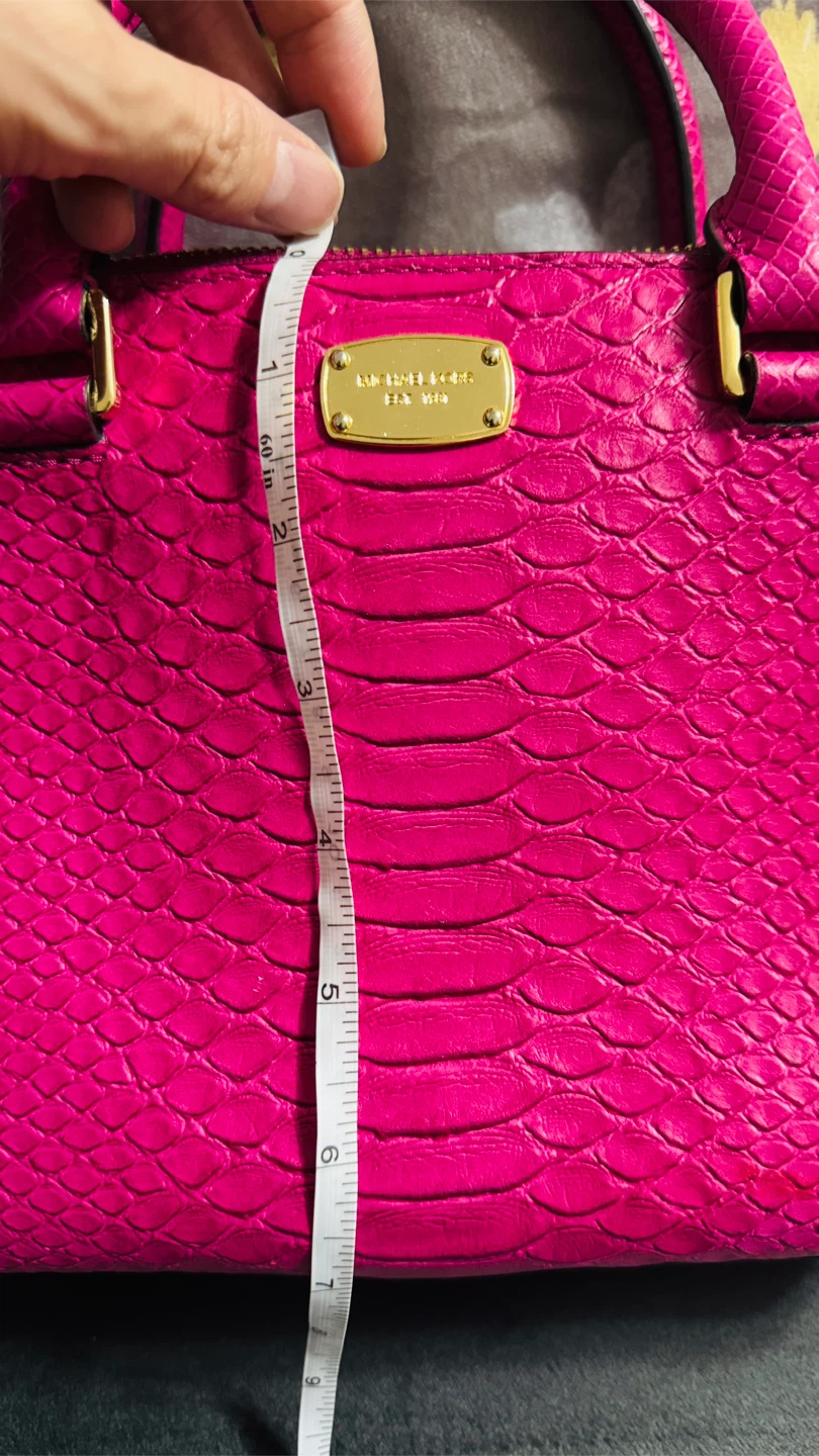 Michael Kors Hot Pink Snakeskin Satchel - photo 2
