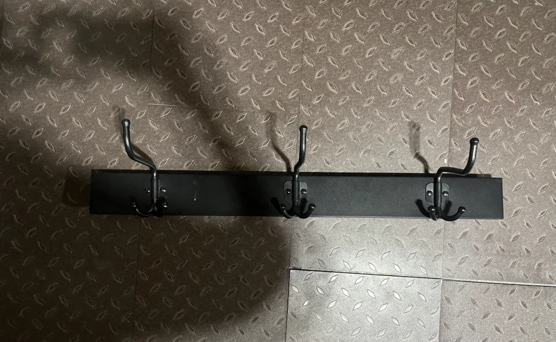 Wall Mounted Black Coat Rack