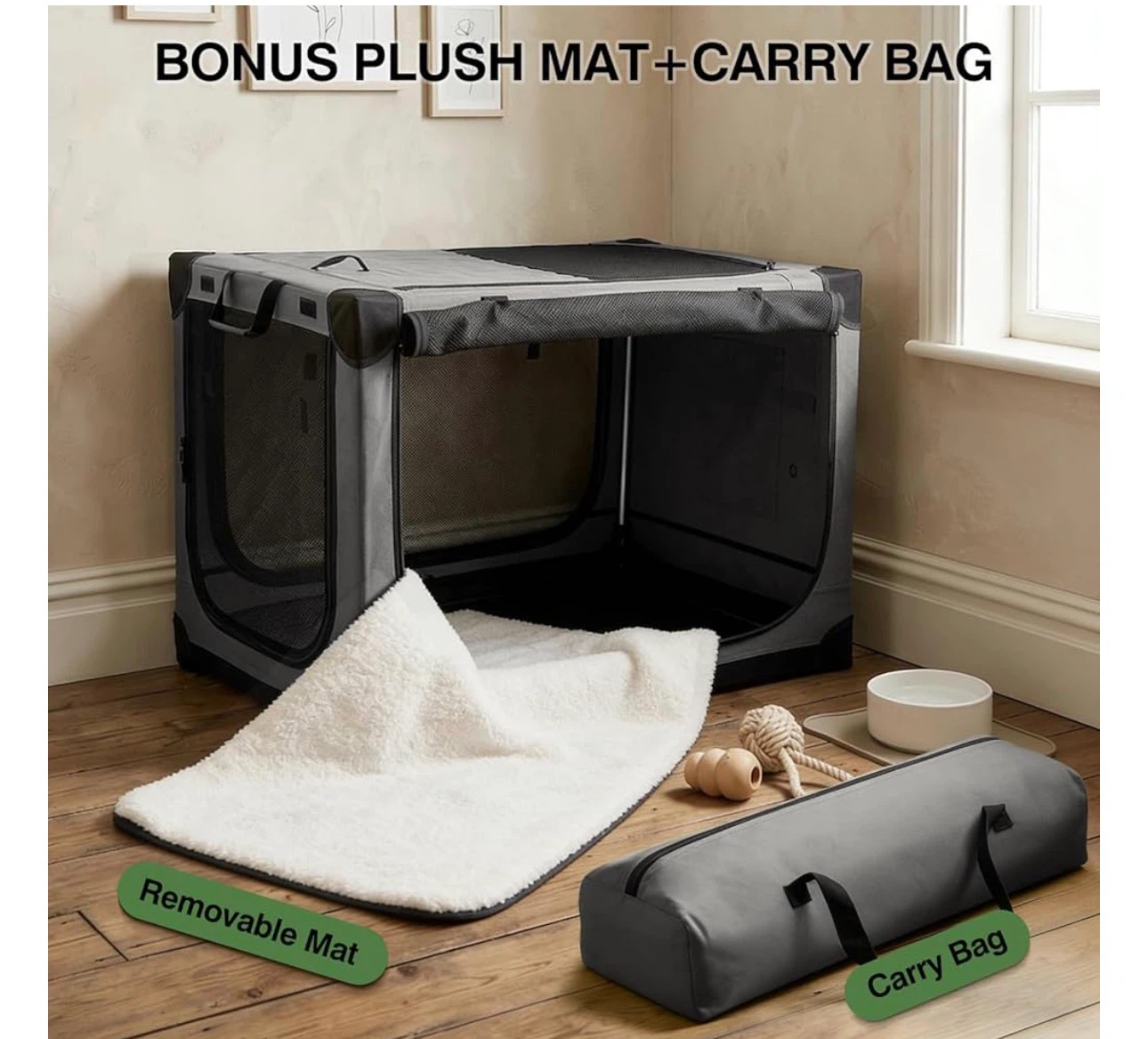 Large Folding Pet Crate