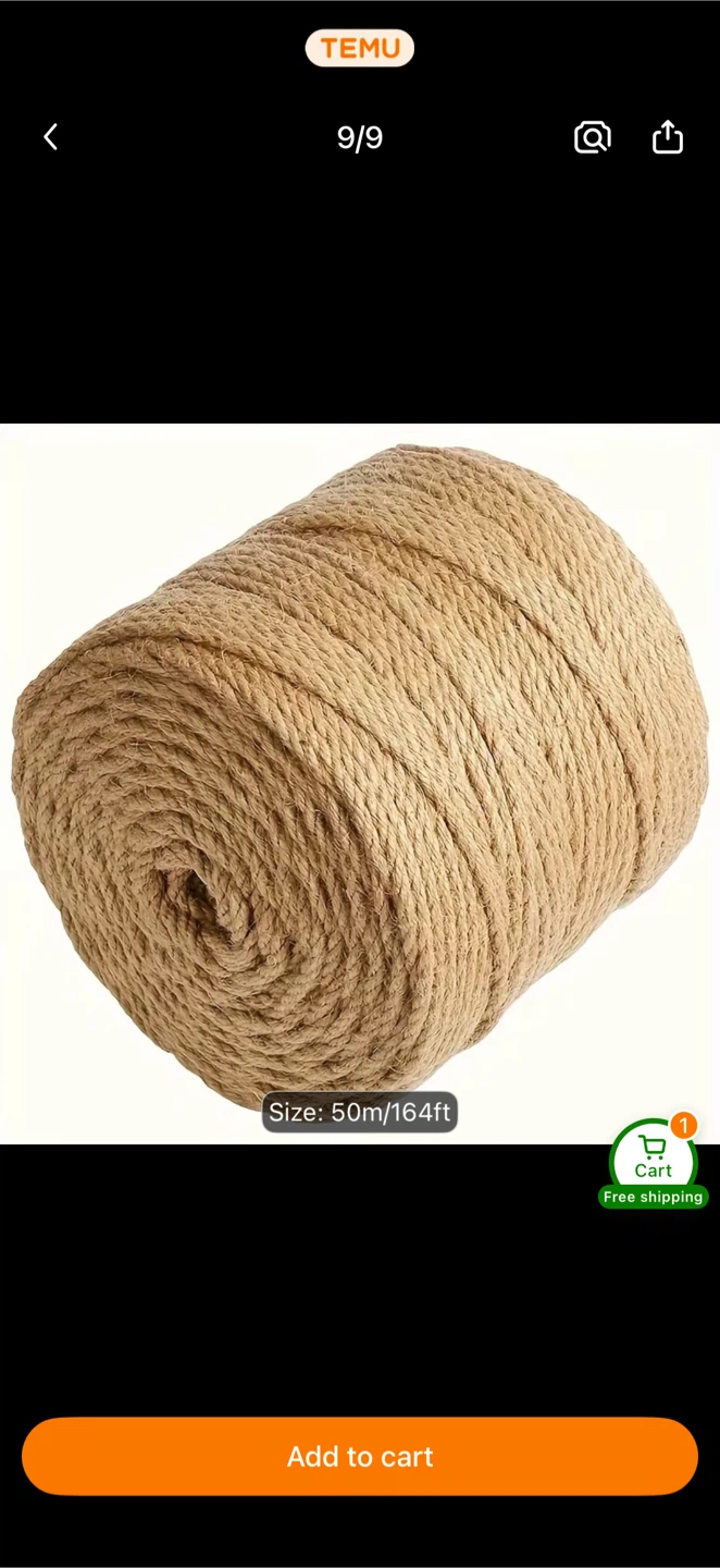 Cat scratching rope (brand new) - photo 3