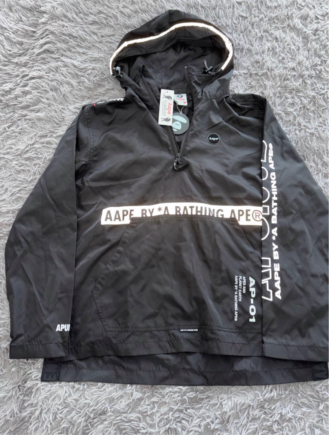 Aape by A Bathing Ape Windbreaker Jacket - Black