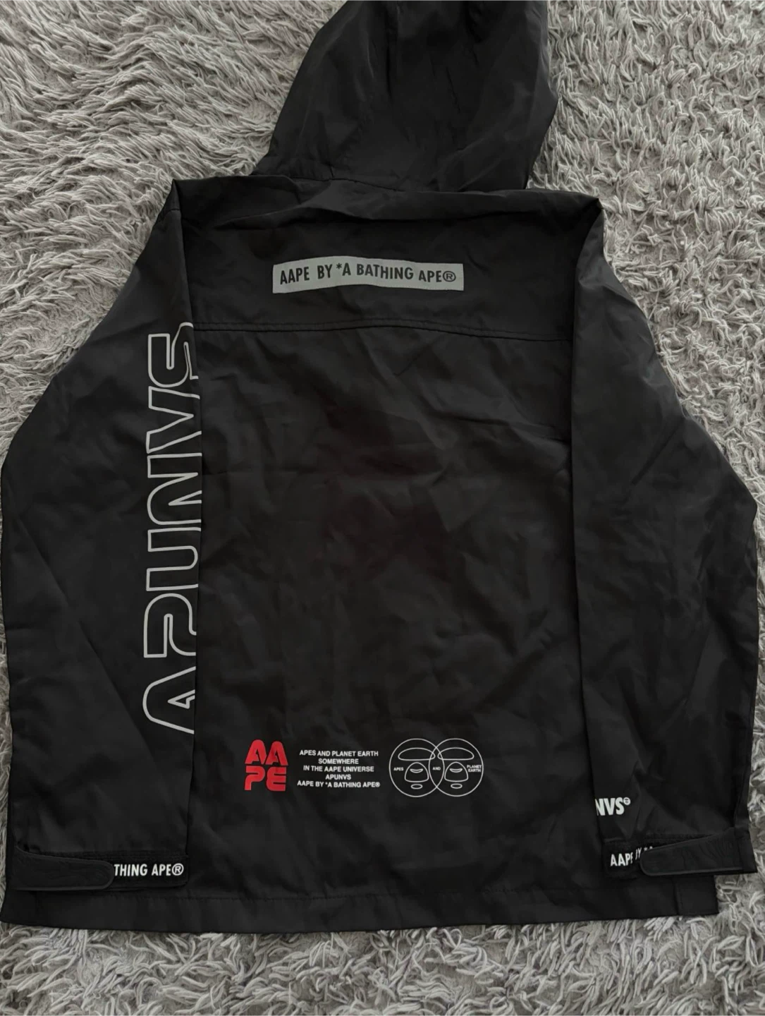 Aape by A Bathing Ape Windbreaker Jacket - Black - photo 2
