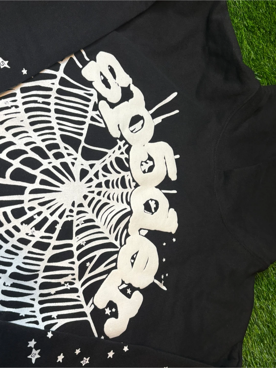 Black OG Web Sp5der Hoodie ( Minimal flaws ) - photo 3