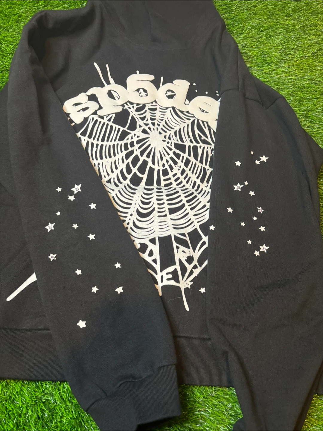 Black OG Web Sp5der Hoodie ( Minimal flaws ) - photo 4