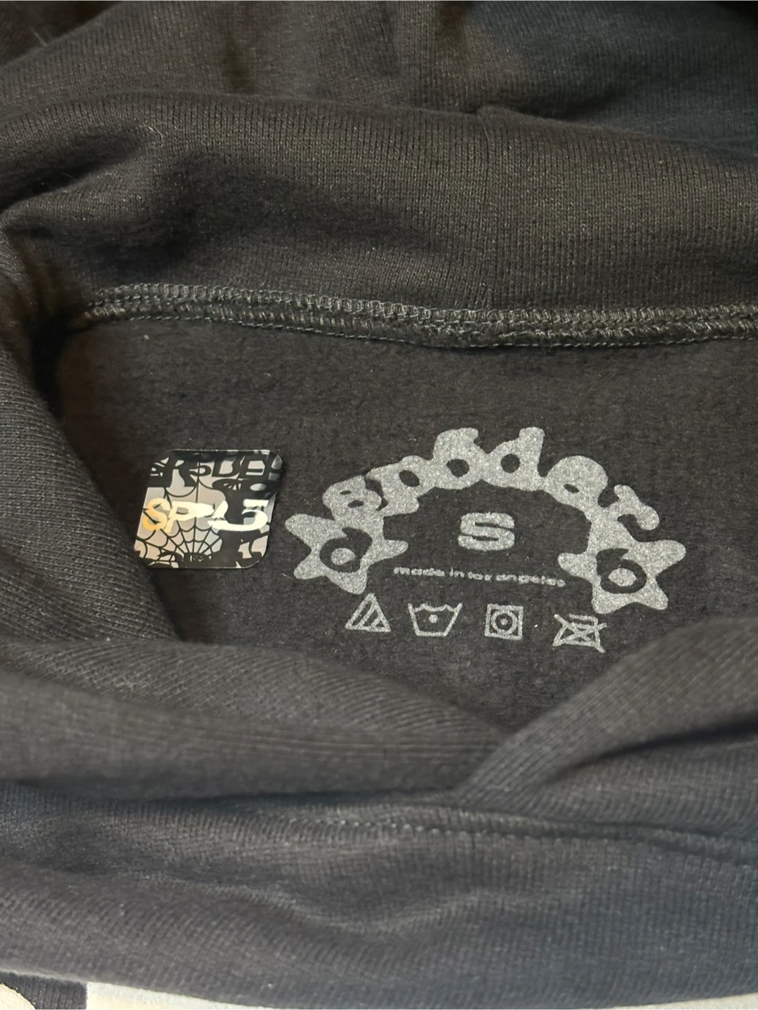 Black OG Web Sp5der Hoodie ( Minimal flaws ) - photo 5