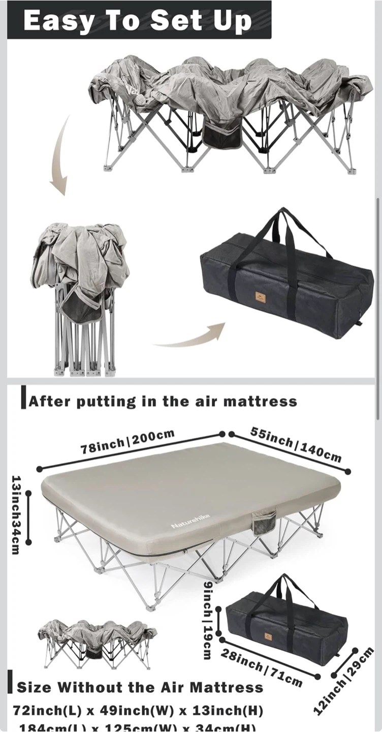 Folding Camping Cot,2 person - photo 3