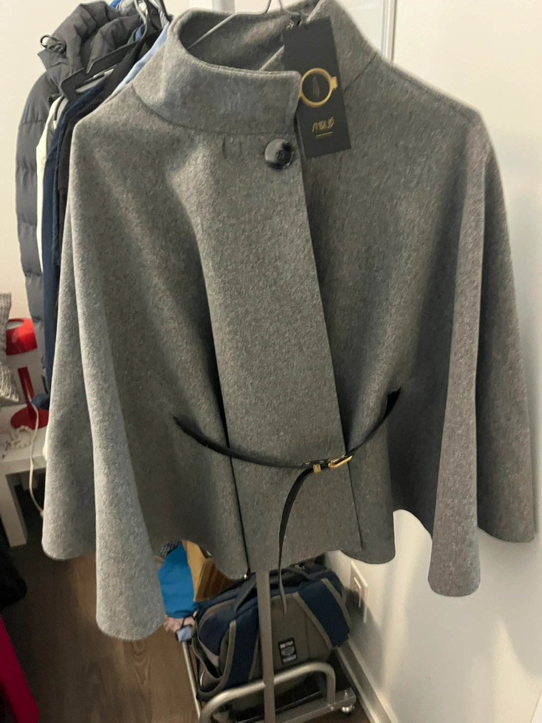 Sirup Grey Wool Cape Fit for S/M