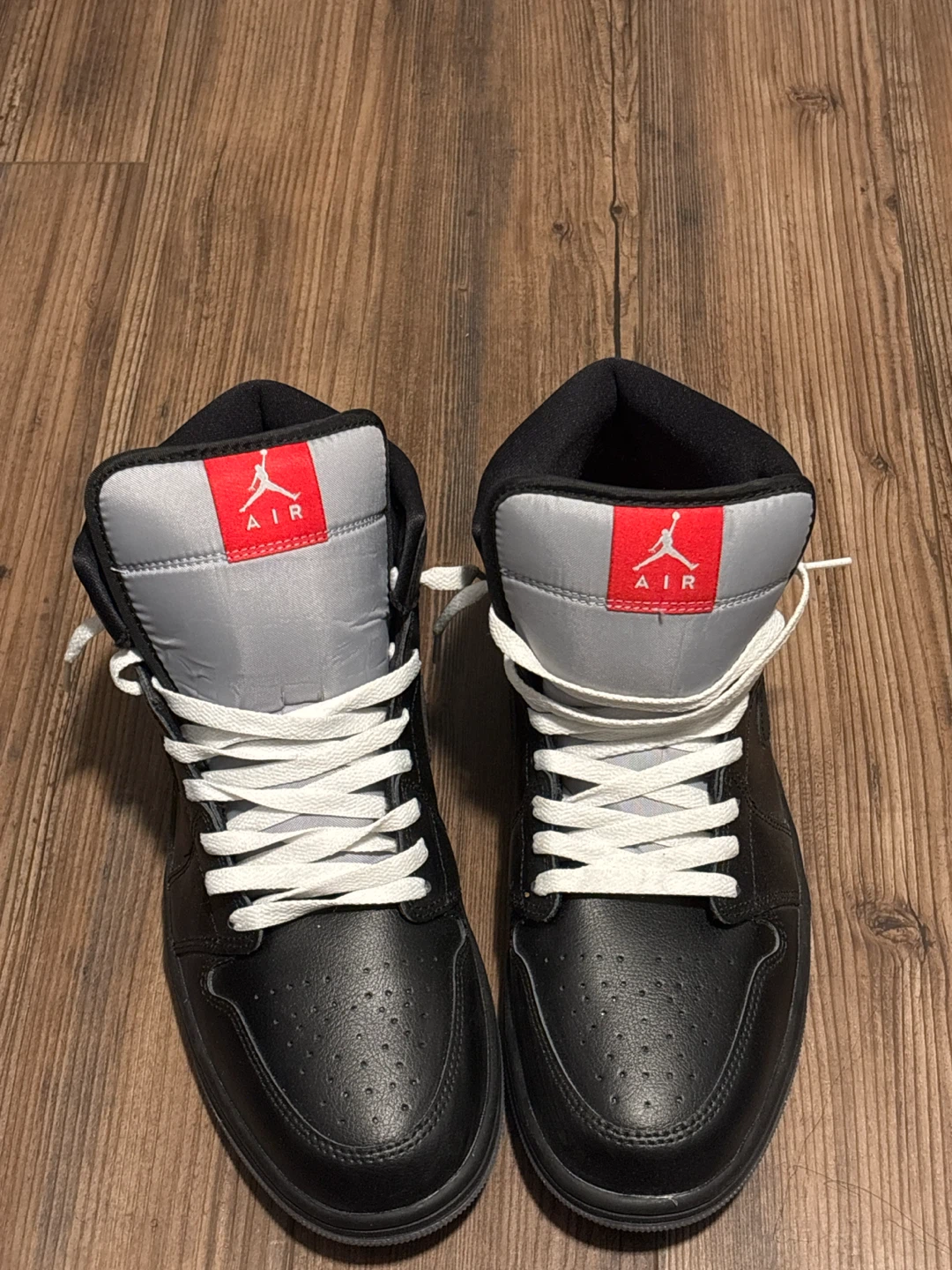 Air Jordan 1 Mid Black Reflective Sneakers - photo 2