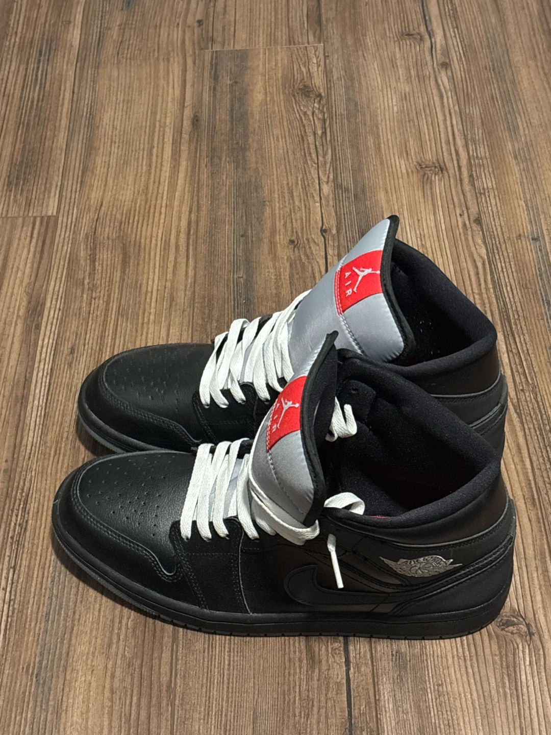 Air Jordan 1 Mid Black Reflective Sneakers - photo 3