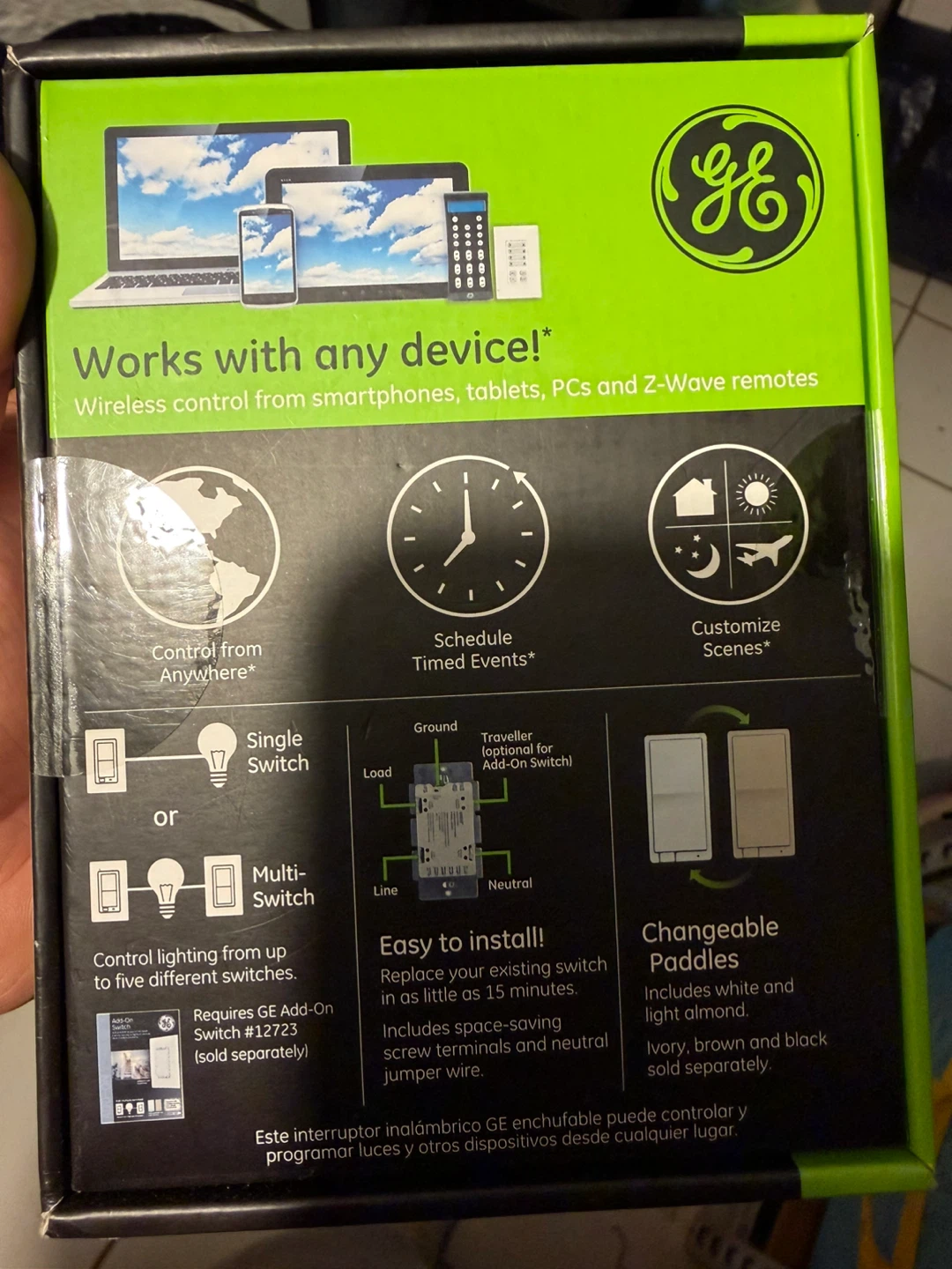 GE Z-Wave In-Wall Smart Switch 12722 - photo 2