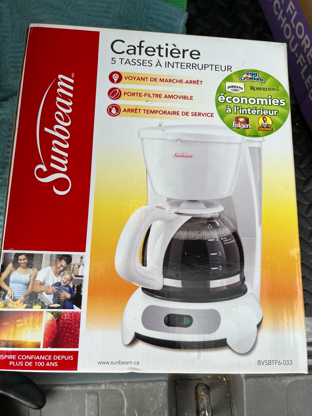 Sunbeam 5-Cup Coffee Maker White