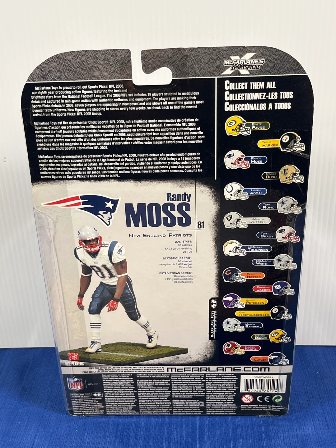 🏈 NEW ENGLAND PATRIOTS LOT - Randy Moss Figure + Free Cards! 🏈 - photo 4
