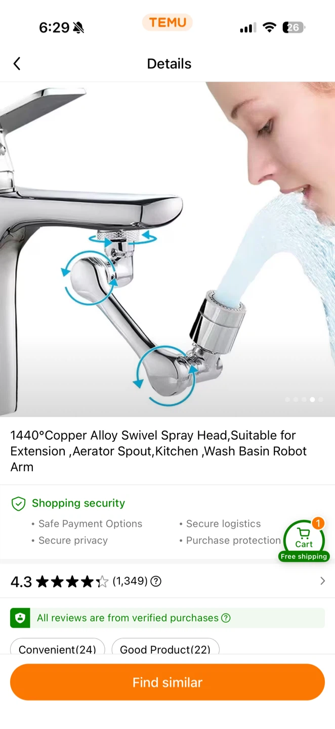 Rotating faucet extender (brand new)