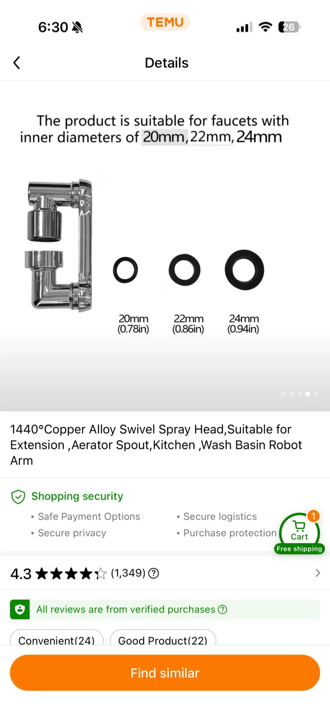 Rotating faucet extender (brand new) - photo 4