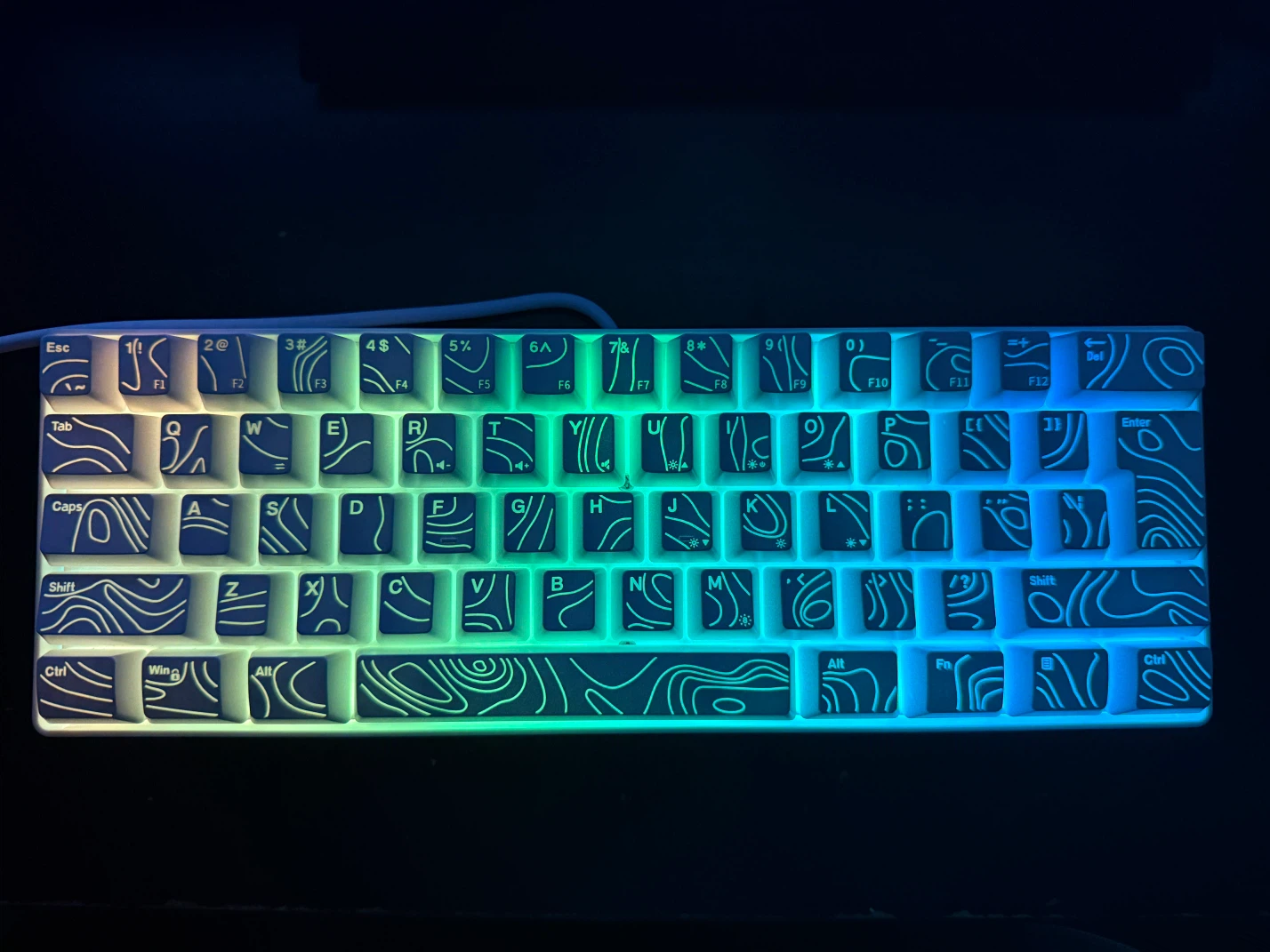 60% White Mechanical Gaming Keyboard
