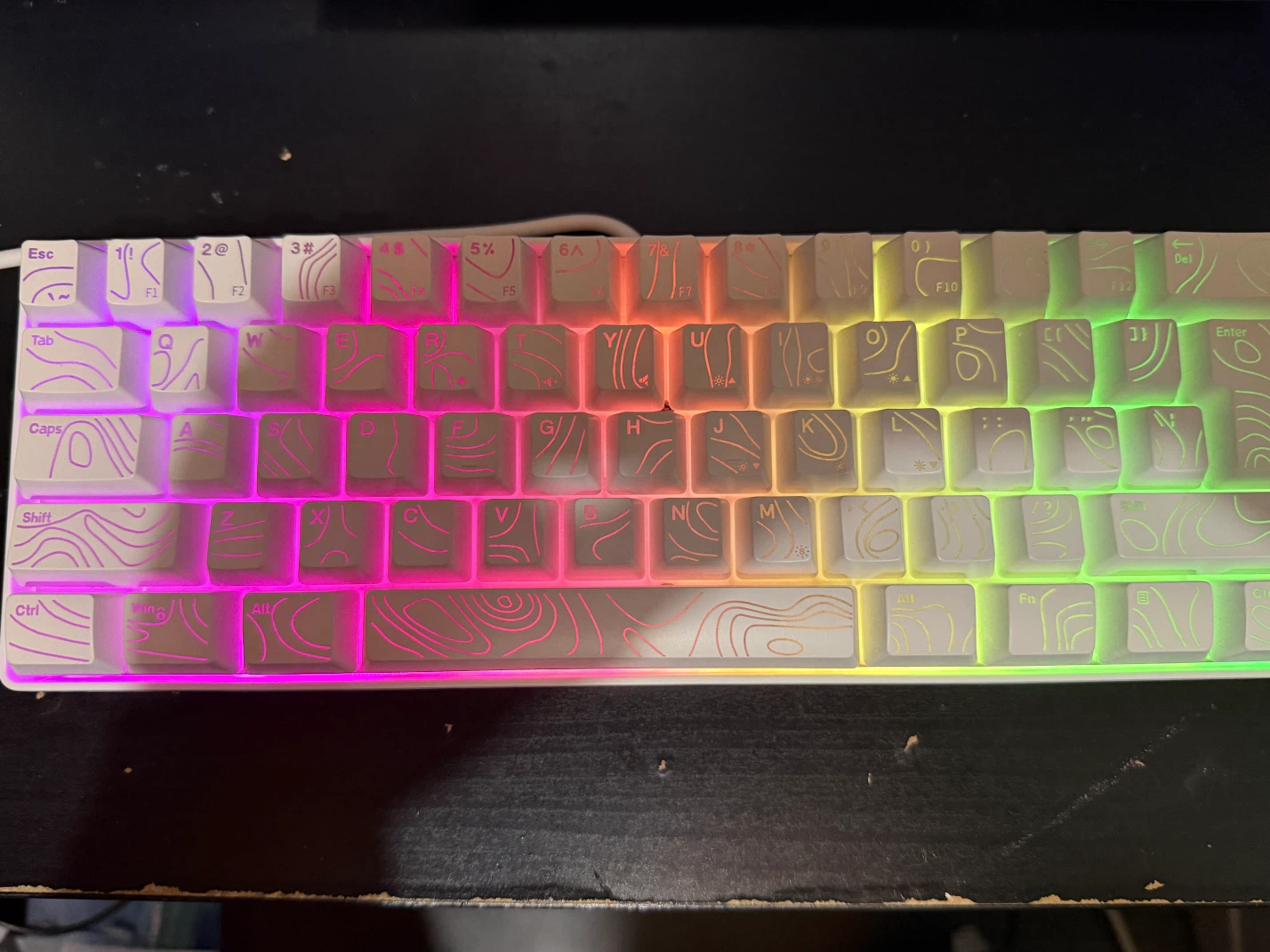 60% White Mechanical Gaming Keyboard - photo 3