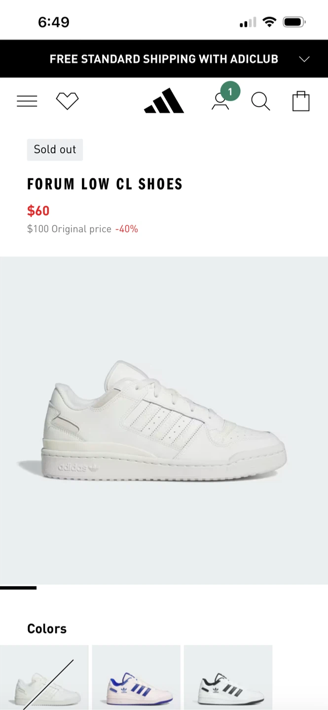 Adidas Forum Low CL White Shoes - Brand new - photo 5