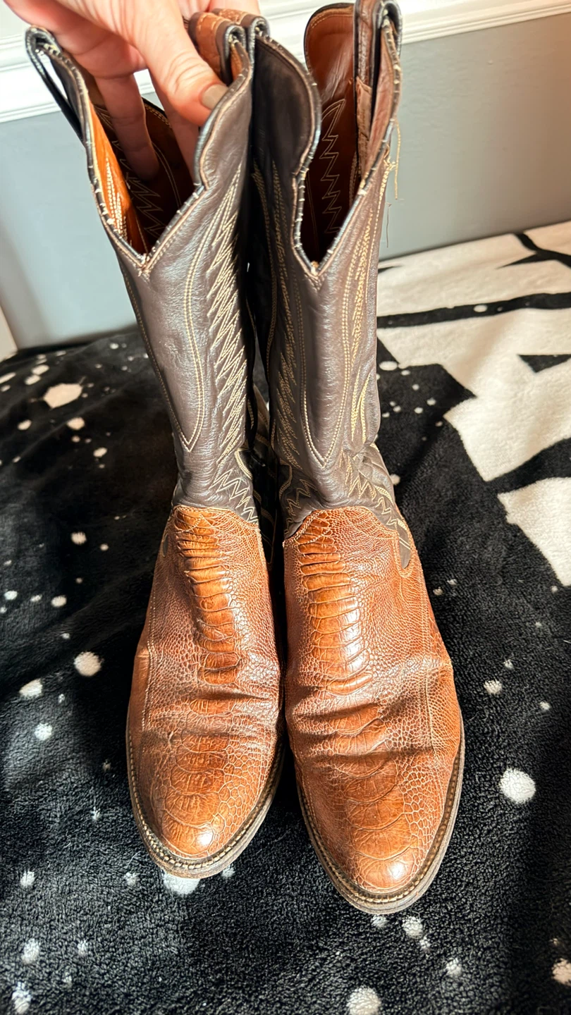 Vintage Sanders Hand Crafted Bullhide Leather Cowboy Boots - photo 5