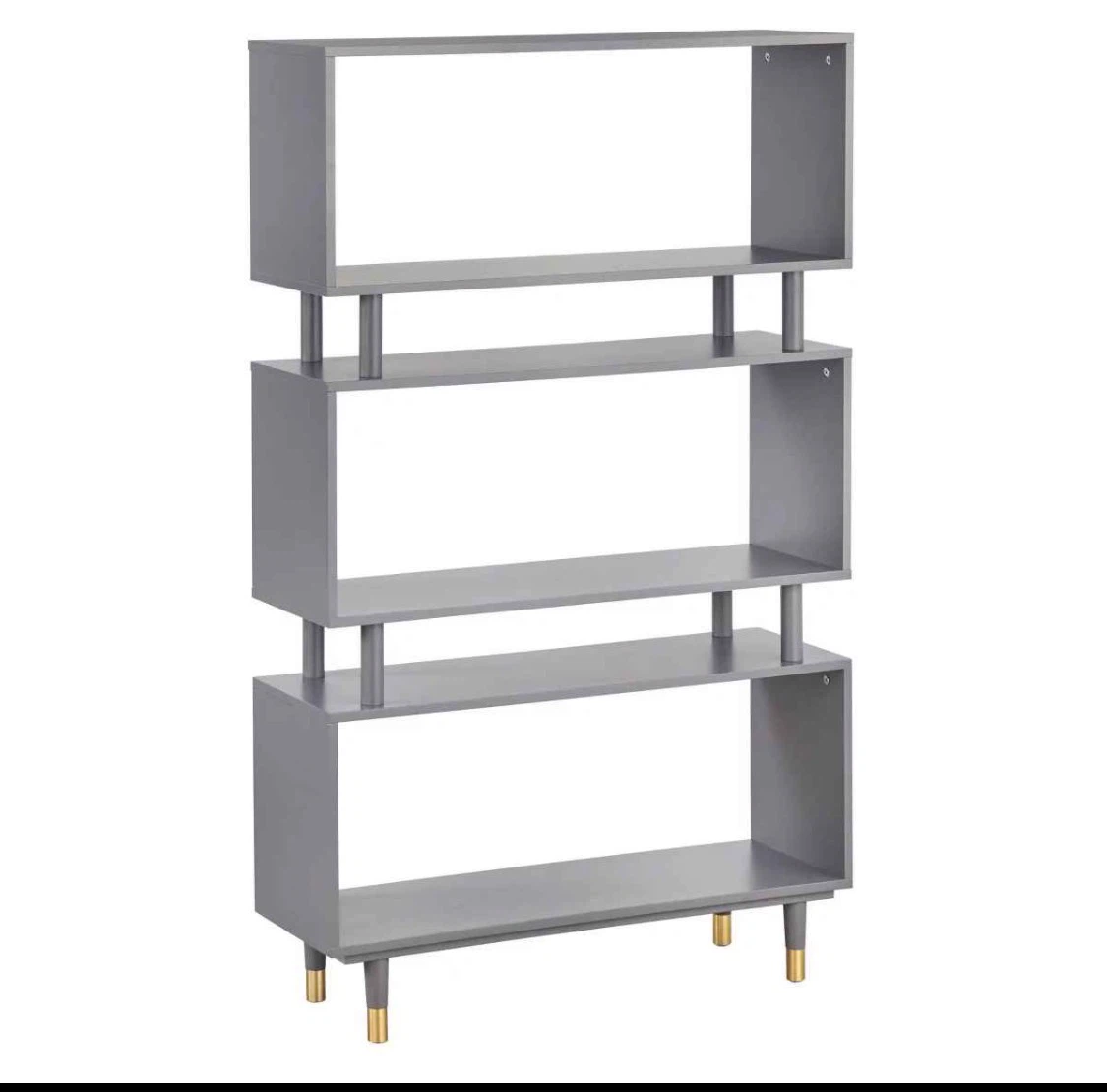 New Gray Mid Century Modern Storage Bookshelf - photo 3