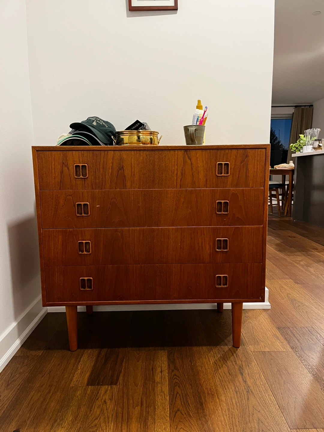 Mid century modern original wooden drawer
