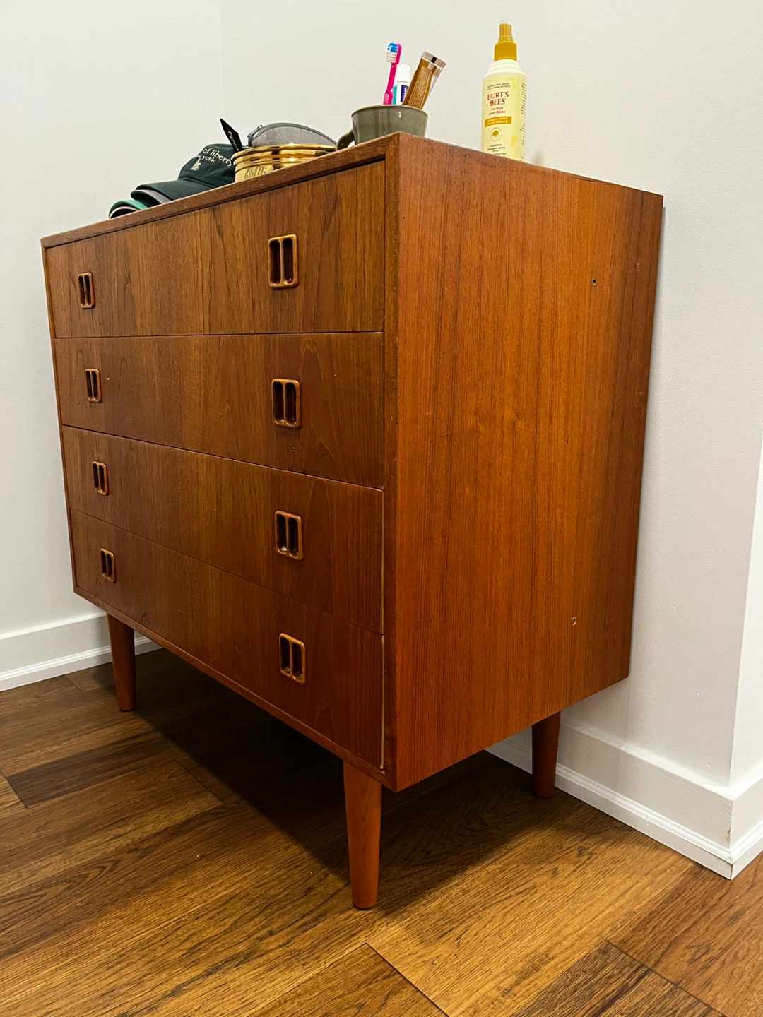 Mid century modern original wooden drawer - photo 2