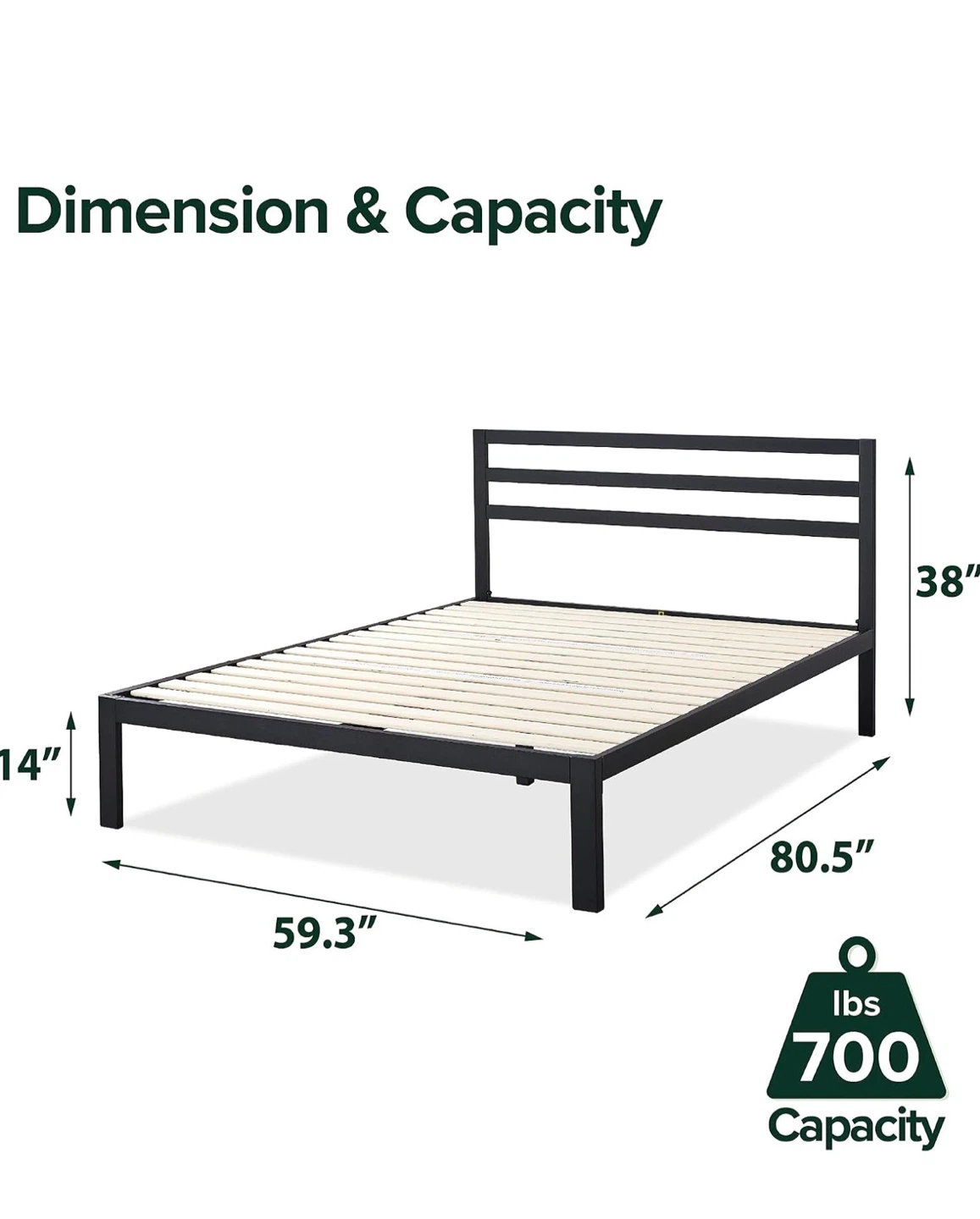 Queen Bed Frame Metal by Zinus Mia - photo 3