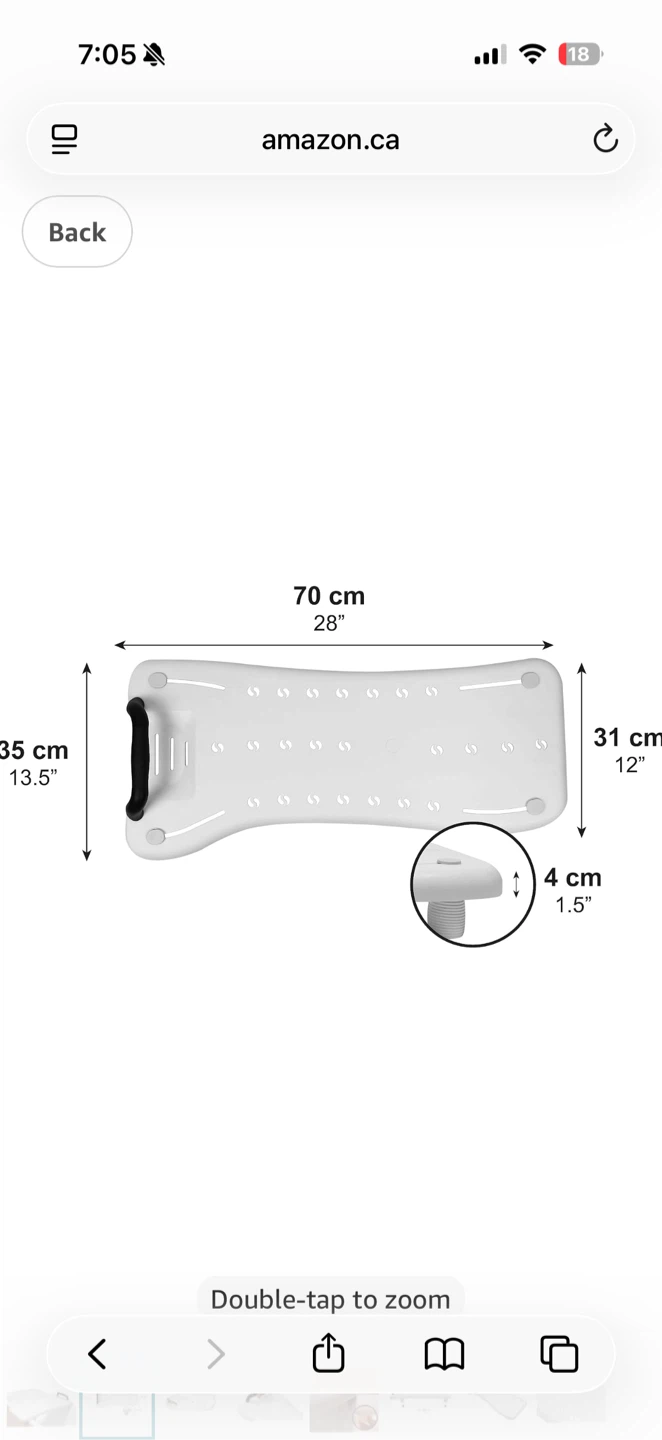Mobility bath board with handle - photo 3