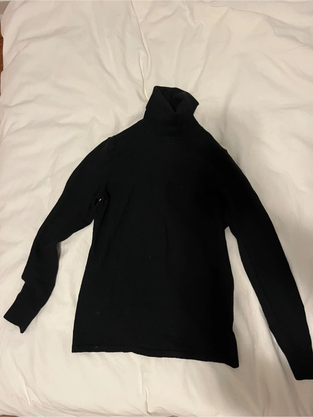 Lord & Taylor Black Merino Turtleneck