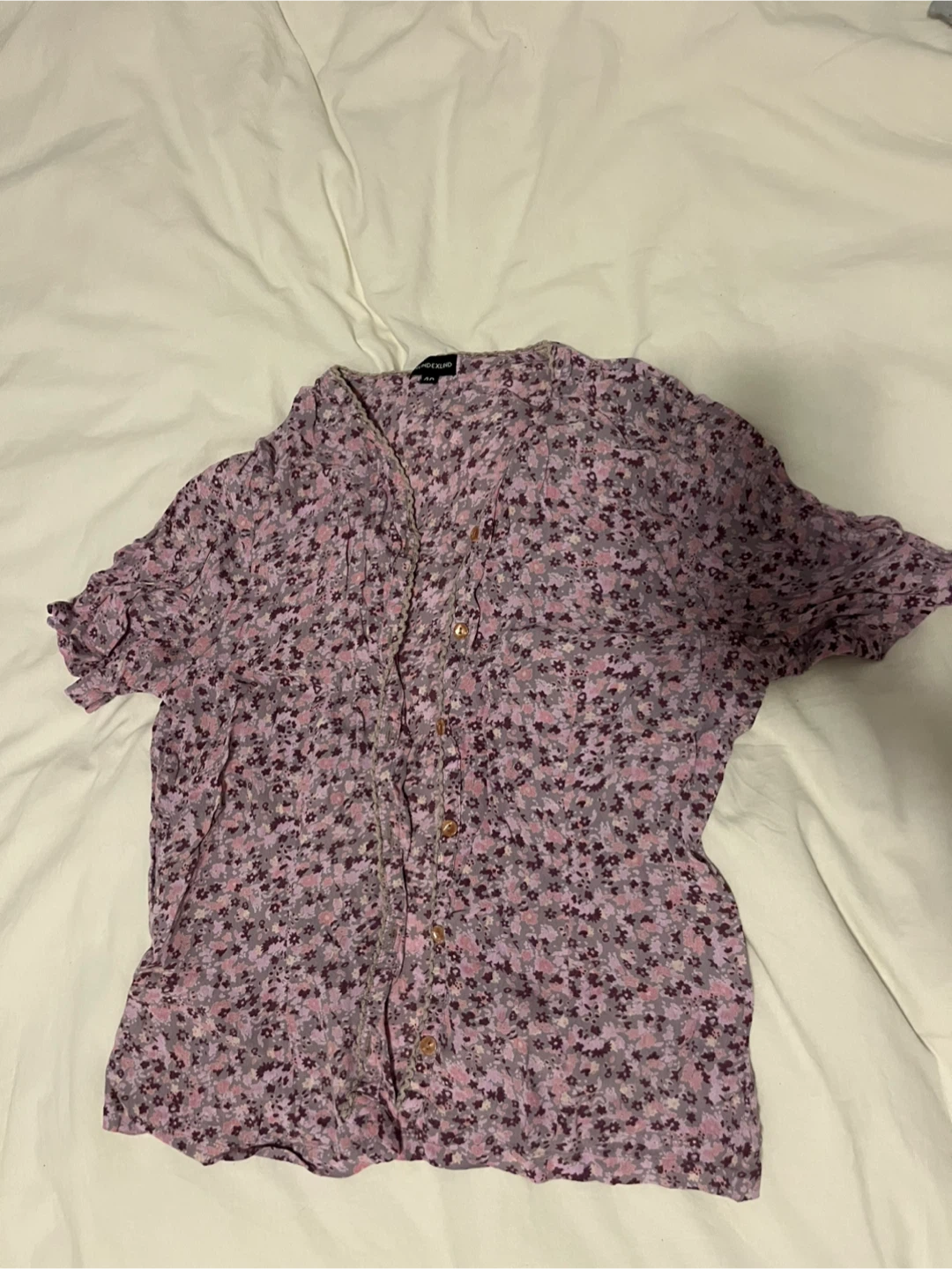 Lindex Floral Short Sleeve Blouse