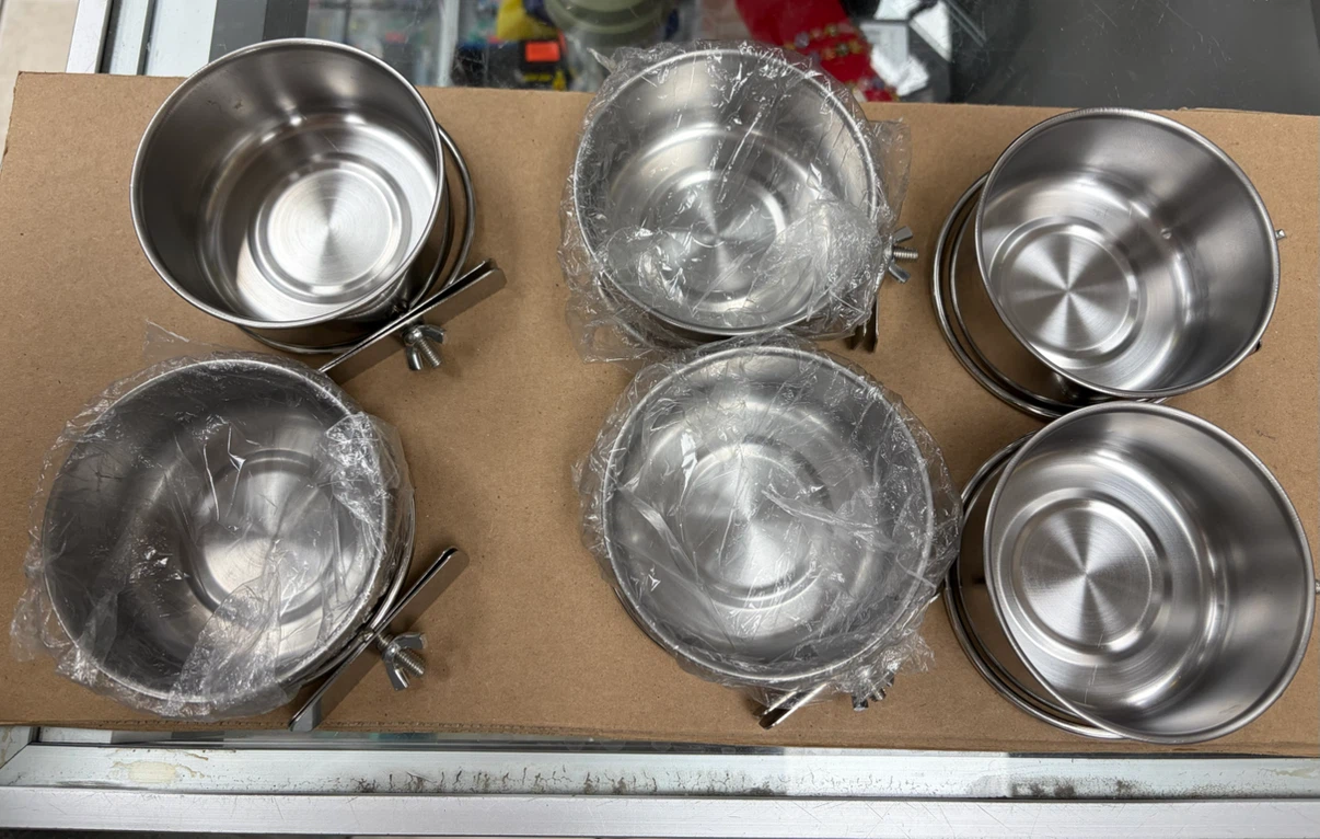 Sabary 6-Pack Stainless Steel Bird Feeding Bowls - photo 3