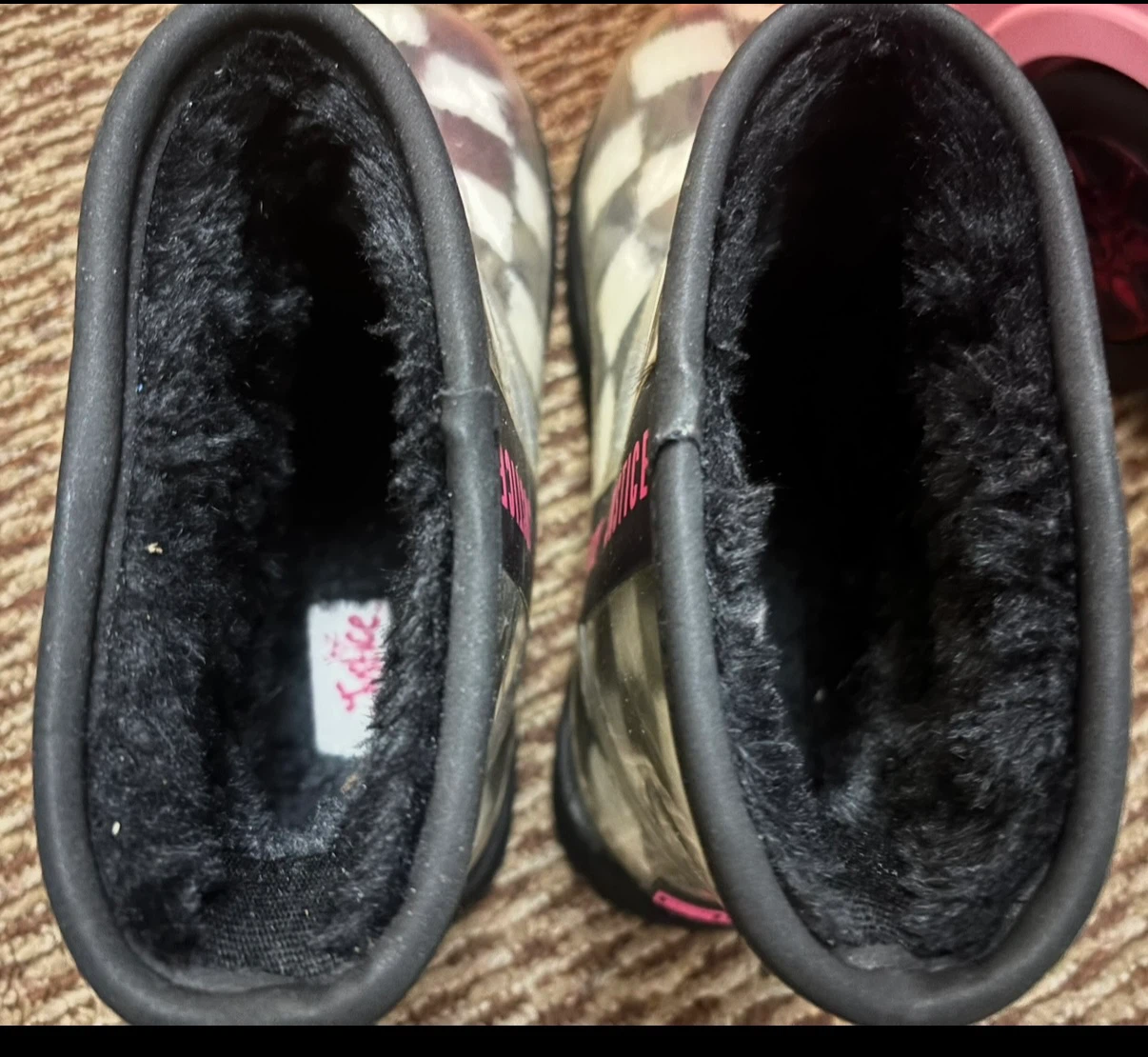 Justice kids Checkerboard Boots ~ Size 3 - photo 4