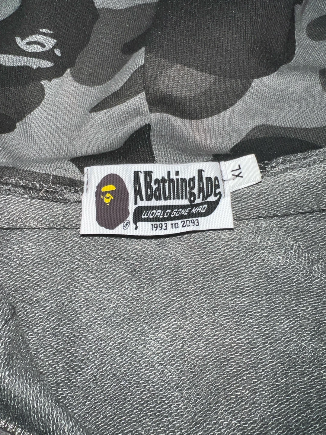 A Bathing Ape Shark Hoodie - Grey Camo - photo 4