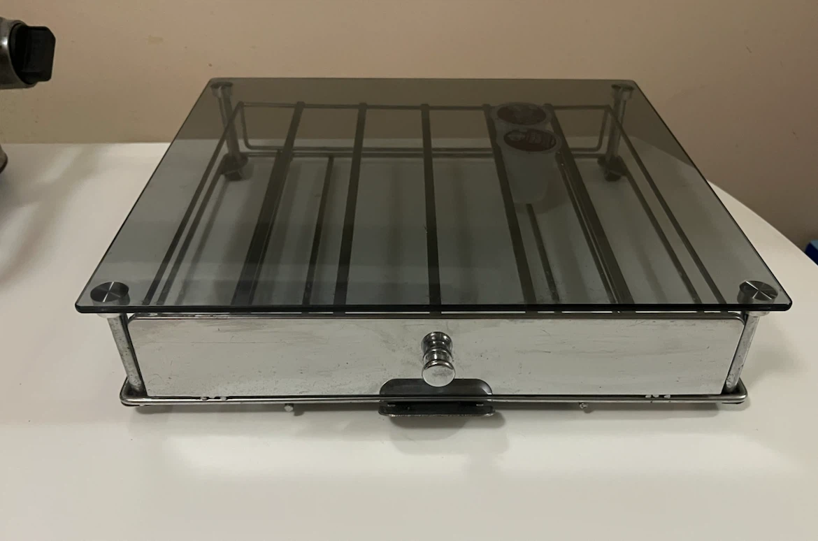 Glass Top and Chrome Coffee Pod Storage Drawer - Holds 36 Pods