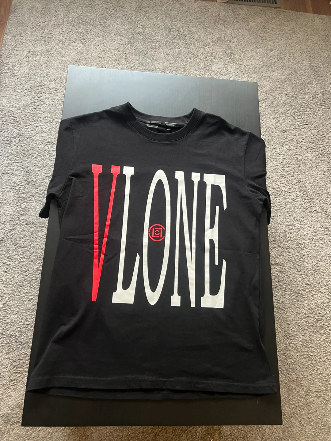 Vlone Black T-Shirt with Dragon Graphic