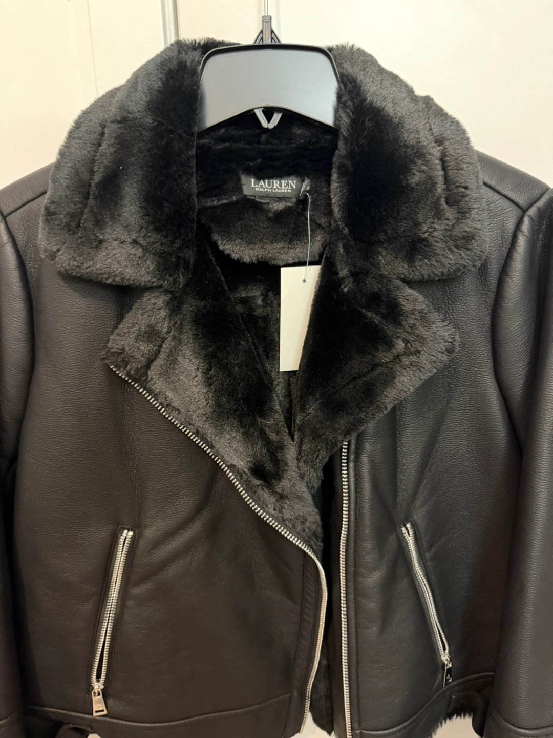 Ralph Lauren Women’s Black Faux Fur Lined Jacket