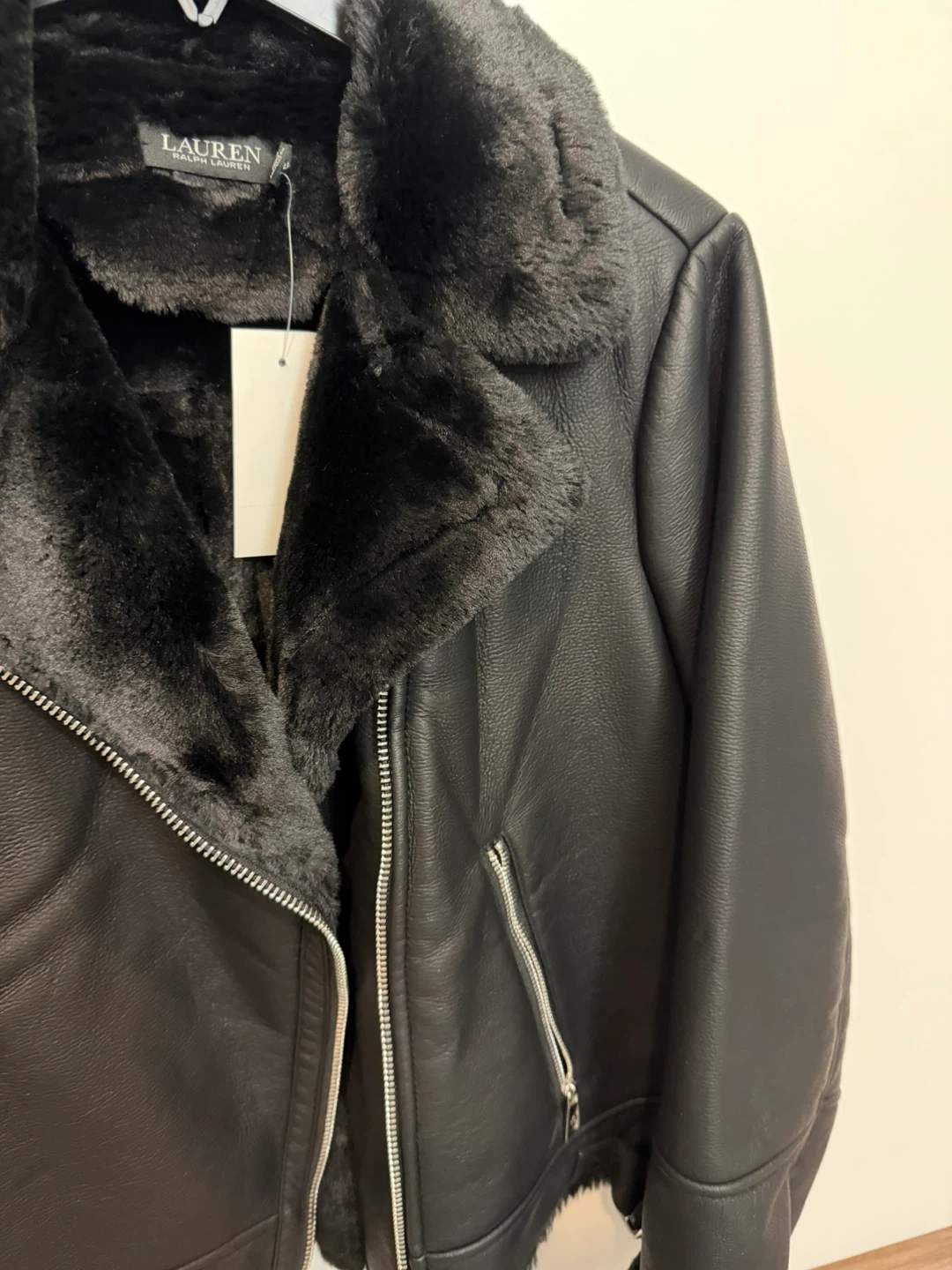 Ralph Lauren Women’s Black Faux Fur Lined Jacket - photo 2