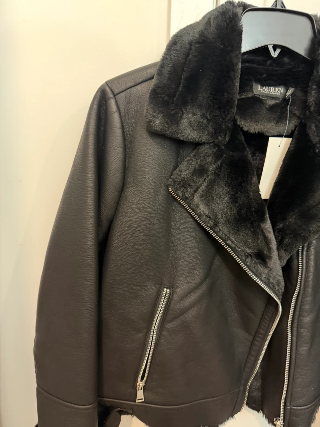 Ralph Lauren Women’s Black Faux Fur Lined Jacket - photo 3