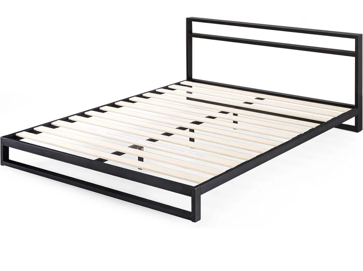 Full Size Black Metal Platform Bed Frame